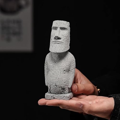 Easter Island Moai Statue - Stone Moai Figurine Decor for Home & Outdoor Garden - 3 (Large Size) - size: Large Size