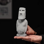 Easter Island Moai Statue - Stone Moai Figurine Decor for Home & Outdoor Garden - 3 (Large Size) - size: Large Size