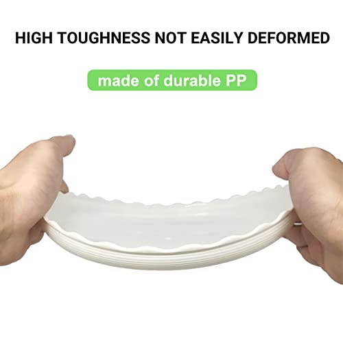 Plant Saucer, 7 Pack 8 10 12 14 15 Inch Durable Plastic Plant Trays for Pots, White & Black Round Plant Pot Saucers, Drip Tray for Indoor and Outdoor Garden (15", for 12 13 Inch Pot) - color: Black & White (15" x 7)