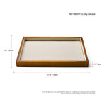 Oirlv Wood Flat Jewelry Tray Stackable Jewelry Drawer Organizer Showcase Jewelry Holder (Creamy-white flat tray) - color: Creamy-white flat tray
