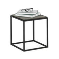 Furinno Moretti Cube Modern Stackable End Table Shelf, French Oak Grey - color: French Oak Grey, size: Stackable Metal Frame