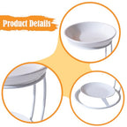 Qianly Ceramic Essential Oil Burner with Metal Frame, Ideal for Bedroom, Living Room Or Office, White - color: White