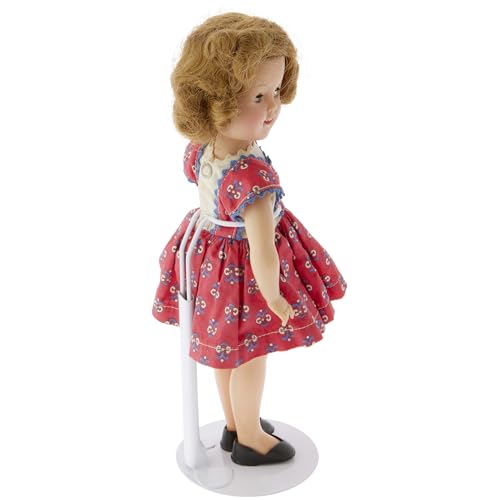 Plymor DSP-60W White Adjustable Doll Stand, fits 10, 11, 12, 13, and 14 inch Dolls or Action Figures, Waist is 2" - 2.5" wide, 5.5" - 7" around - color: White