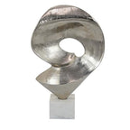Benjara 24" Tabletop Home Decor Piece- Modern Art Sculpture- Chrome Metal