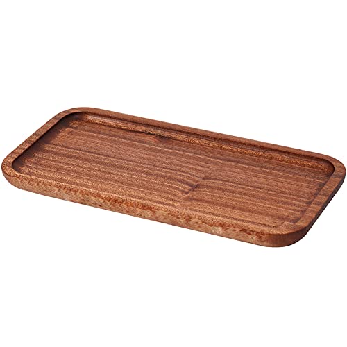 9.84in Wooden Vanity Tray, Bathroom Tray Countertop Organizer Tray for Candle Perfume Soap Dispenser Jewelry Keys