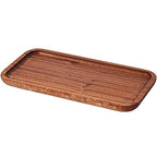 9.84in Wooden Vanity Tray, Bathroom Tray Countertop Organizer Tray for Candle Perfume Soap Dispenser Jewelry Keys