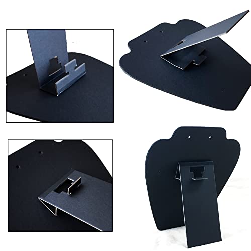 12 PCS Black Velvet Necklace Display,Jewelry Display for Selling and Shows,Necklace Easel Stand,Collapsible Jewelry Bust Display Stand
