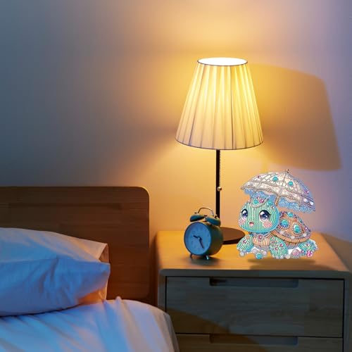Sea Turtle Tabletop Diamond Art Painting - DIY Diamond Art Kits for Adults Figurines Special Shaped Rhinestone Gem Art Statues, 5D Painting with Diamond Dots Sculpture Ornaments Gifts for Beginner - color: Q011
