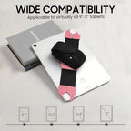 FINTIE Universal Tablet Hand Strap Holder for 9-11 Inch Tablets eReaders, 360 Degrees Swivel PU Leather Secure Portable Adjustable Handle Grip for iPad, Galaxy Tab and 9-11" Tablets (Magenta) - color: Magenta