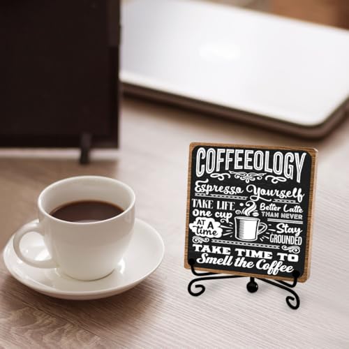 Funny Coffee Bar Accessories - Table Decorations & Desk Shelf Cubicles for Coffee Bar Decoration - style: coffee sign 06