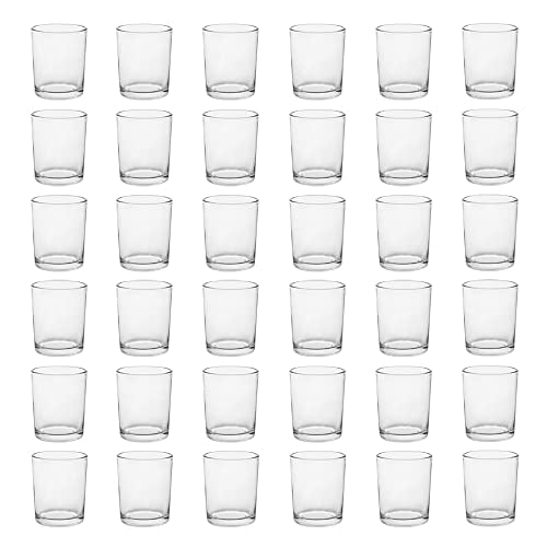 Clear Mercury Glass Tea Light Holders Set of 36 - Elegant Votive Candle Holders for Weddings, Showers and Home Decor - Perfect for Table Centerpieces and Parties (Glass, Clear) - color: Clear