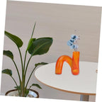 Happyyami 1pc Nordic Hydroponic Vase Unique Creative Glass Flowerpot for Home Decor Stylish Special Shaped Design for Shops Restaurants and Living Spaces