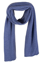 Love Cashmere Women's 100% Cashmere Wrap Scarf - hand made in Scotland RRP $350 - color: Denim Blue