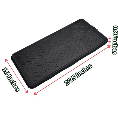 Rubber Boot Tray Shoes Tray for Entryway Multipurpose Boot Mat Trays with Raised Edge Indoor Outdoor Boots Mat for Shoes 27.5x16 Inches (1 Pack) - color: 1 Pack
