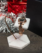 LYS&LYX Watch stand watch display stand watch holder watch Handcrafted watch holder (White/Rose/White) - color: white/rose/white