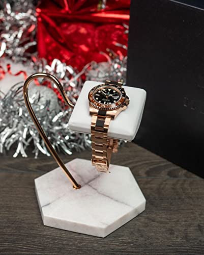 LYS&LYX Watch stand watch display stand watch holder watch Handcrafted watch holder (White/Rose/White) - color: white/rose/white