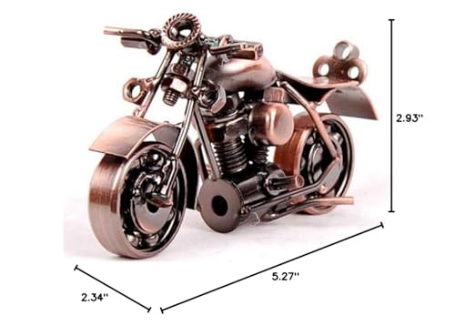 Trebisky Metal Motorcycle Decor Figurine Iron Motorcycle Sculpture Desk Decor Art Gift Vintage Home Office Decor Birthday for Men Friend Dad Son Him (Cruiser) - color: Copper Cruiser
