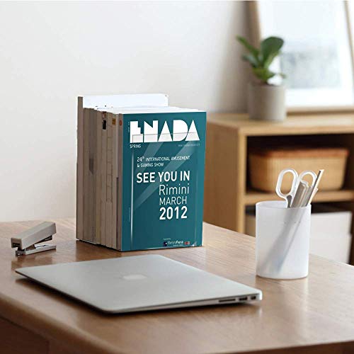 MerryNine Clear Book Ends 2pcs, Acrylic Bookends for Shelves, Non-Slip Bookend Decorative for Heavy Duty Book, Books Holder Stopper for Kids, Bookshelf Dividers Books Organizer for Office Home School - color: Th:3mm/0.12", size: 2 Pcs - 7.08 x 4.72 in