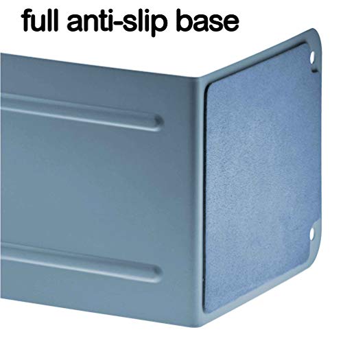 Acrimet Steel Metal Bookends for Shelves, Heavy Duty, for Large Books, 6 7/8" Tall X 4" Wide X 4 1/2" Deep, Blue Colored, 1 Pair