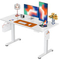 ErGear Height Adjustable Electric Standing Desk, 48 x 24 Inches Sit Stand up Desk, Memory Computer Home Office Desk, White - color: White, size: 47.2 x 23.6 Inches