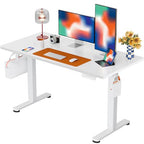 ErGear Height Adjustable Electric Standing Desk, 48 x 24 Inches Sit Stand up Desk, Memory Computer Home Office Desk, White - color: White, size: 47.2 x 23.6 Inches