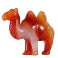 2.5" Crystal Camel Statue Red Carnelian Animal Carvings Collective Camel Sculpture Healing Stone Paperweight Home Gifts Decor - color: Red Carnelian