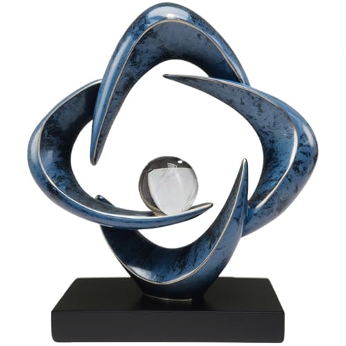 Abstract Sculpture Art Home Decor Accents Modern Decorative Objects for Living Room Shelf Coffee Table TV Stand Cabinet Office Decor Accents (Blue) - color: Blue