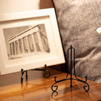 Chumia 20 Pack Iron Easel Stand Plate Holder Display Stand Picture Frame Stand Photo Holder Stand Painting Books and Arts Display Stand, 4 Inch