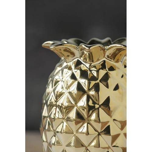 A&B Home 6" Pineapple Vase, Gold Gold/Modern Chic