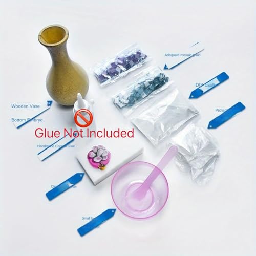 Mosaic Tile Kits DIY kit Mosaic Building Sets Glass Lantern/Candle Holder/Vase Exclusive Art DIY Glass Craft for Adults and Teens Gifts for Girls Craft Lovers Home Décor