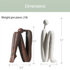 Decorative Bookends for Heavy Books, Thinker Statue Book Holders for Shelves & Office Desk, Abstract Decor Aesthetic Book Ends Stoppers, Modern Bookshelf Decoration - style: Thinkers