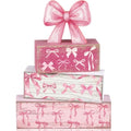 Conelist 4 Pcs Pink Bow Room Decoration Galentines Coquette Gift Pink Bow Block Sign Centerpiece for Table Gift for Teen Girl Birthday Bachelorette Bridal Wedding Baby Shower Valentines Party Supplies - style: Pink Bow