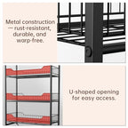 4-Tier Metal Display Rack Large Snack Shelving Unit with Hanging Panels and 12 Hooks 4 Casters for Easy Mobility Freestanding Display Unit Ideal for Supermarkets and Retail Stores (55H*23.68W*10.4D) - size: 55H*23.68W*10.4D