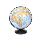 Replogle Eureka 16 inch desktop globe with up to date blue raised relief map and full swing gyromatic assembly. The beautiful blue ocean product has vast amounts of up-to-date information will pique the interest of any geographical connoisseur of all ages