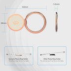 Syncwire Cell Phone Ring Holder Stand, 360 Degree Rotation Finger Ring Kickstand with Polished Metal Phone Grip for Magnetic Car Mount Compatible with iPhone, Samsung, LG, Pixel - Rose Gold - color: Rose Gold, size: 1 Pack