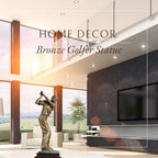 21.2'' Modern Golfer Bronze Sculpture, Bronze Golf Man Figurine Statue Ornament with Marble Base Crafts for Home Office Decor Collection Gift - size: 21.2"Man