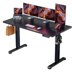 ErGear Height Adjustable Electric Standing Desk, 55 x 28 Inches Sit Stand up Desk, Memory Computer Home Office Desk, Black - color: Black, size: 55.1 x 27.6 Inches
