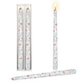 10 Inch Taper Candles Print Candlesticks Handmade Unscented 2 Pack Tapered Candles Smokeless Candle Sticks for Wedding Yoga Easter Party(Paisley) - color: White Pink Flower