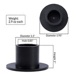 2PCS Black Taper Candle Holders, Matte Iron Candlestick Holders Centerpieces for Home Decoration, Wedding Anniversary, Party, Housewarming Gifts. - size: Round