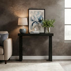 Plank+Beam Solid Wood Console Table, 36 Inch, Sofa Table, Narrow Entryway Table for Hallway, Behind The Couch, Living Room, Foyer, Easy Assembly, Black - color: Black, size: 36" Console Table