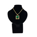 Portrait Jewelry Stand Pendant Jewelry Display Stand Wooden Portrait Neck Model Necklace Holder Stand for Selling - color: Black