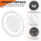 12.5" Microwave Glass Turntable Tray Glass Plate by Beaquicy - Replacement for GE Kenmore Samsung Hotpoint Microwave - 12 1/2" Plate - Replaces WB39X10003 WB39X10002 WB48X10005 WB49X10069 - size: 12.5"