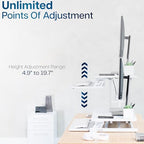 VIVO Desk Converter 32 inch Height Adjustable, MDF Wood Sit to Stand Riser, White, DESK-V000SW - color: White, size: 32"