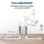 Desk Cell Phone Stand - Adjustable Angle-iPad Holder, Universal Compatible Phone Holder for Desk - color: Pink letters