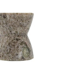 Foreside Home and Garden 3.5" Soren Light Brown Marble Premium Small Taper Candle Holder Home All Seasons Natural Modern Contemporary Living Room End Table Kitchen Dining Dinner Table Tabletop