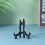 Artliving 3" Black Plastic Stand Cookie Holder Display Stand Place Card Holder Display Easels at Weddings, Birthday Party(24 Pack) - color: Black, size: 3inch(24piece)