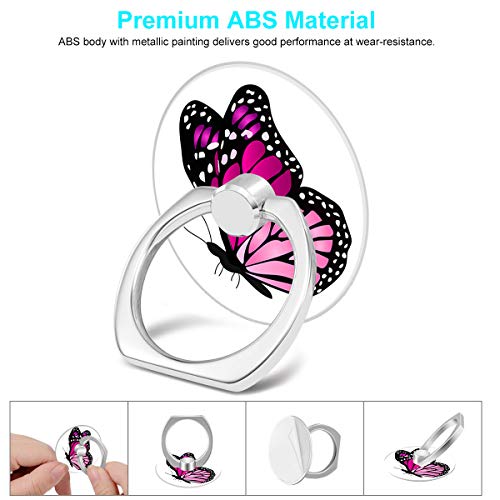 Bonoma Finger Ring Stand, 3 Pack Butterfly 360 Degree Rotation Phone Ring Stand Grip Holder Compatible with Smartphones and Tablets - color: Butterfly