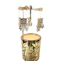 Carousel totary Candle Holder Spinning irthday Gifts for Women, Mom, Wife, Girlfriend, Sister, Her, Metal Windmill Tea Light for Female Friends (Gold owl) - color: Gold Owl