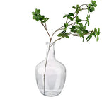 PINIWON Large Clear Glass Vase, 11.2'' H x 7.1'' W, Bubble Flower Vase for Pampas Grass, Stout Jug Vase for Table Centerpieces Home Indoor Decor - 1 Piece