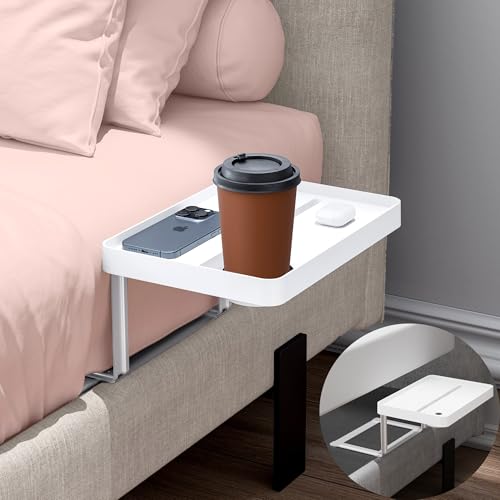 KIWIFOTOS Raised Bedside Shelf for Bed Tray Table Under Mattress for Box Spring Plate Platform Bed Nightstand Shelf Bedside Caddy College Dorm Room - color: Bedside Shelf 12.9", size: 12.91 x 9.25 x 1.18"